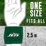 Franklin Sports New York Jets NFL Kids Wristbands - Youth NFL Team Logo Wristbands - Nylon Sweatbands for Kids - Great for Football Fan Costumes + Uniforms - Pair