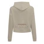 Pro Standard Womens WNBA Toronto Tempo Neutral Cropped Pullover Hoodie Taupe 2Xl