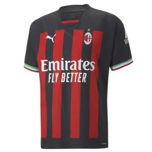 PUMA AC Milan 2022-23 Men's Home Authentic Soccer Jersey (US, Alpha, X-Large, Regular, Regular, Black/Red)