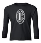 GamesDur Soccer Star Player Jersey Style Milan #11 Pulisic Youth Long Sleeve T-Shirt (Black, Youth Small)