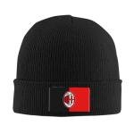 A.C Milan Wool Cap for Men and Women Lined Knit Warm Hats Cool Hat Warm Outdoor Hat Black