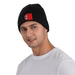 A.C Milan Wool Cap for Men and Women Lined Knit Warm Hats Cool Hat Warm Outdoor Hat Black