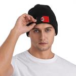 A.C Milan Wool Cap for Men and Women Lined Knit Warm Hats Cool Hat Warm Outdoor Hat Black