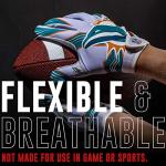 Franklin Sports Miami Dolphins Youth NFL Football Receiver Gloves - Receiver Gloves For Kids - NFL Team Logos and Silicone Palm - Youth S/XS Pair