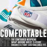 Franklin Sports Miami Dolphins Youth NFL Football Receiver Gloves - Receiver Gloves For Kids - NFL Team Logos and Silicone Palm - Youth S/XS Pair