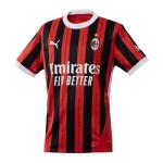 PUMA Mens Ac Milan Home Crew Neck Short Sleeve Jersey Casual - Red - Size XL