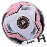 Franklin Sports MLS Miami FC Soccer Ball - Official Size 5 Soccer Ball - Soft Abrasion Resistant Cover - Official Size and Weight Soccer Ball - Air Pump Included, Team Specific
