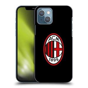 Head Case Designs Officially Licensed AC Milan Full Colour Black Crest Hard Back Case Compatible with Apple iPhone 13