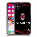 Head Case Designs Officially Licensed AC Milan Curved Crest Patterns Hard Back Case Compatible with Apple iPhone X/iPhone Xs