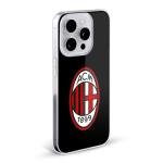 Head Case Designs Officially Licensed AC Milan Full Colour Black Crest Hard Back Case Compatible with Apple iPhone 13