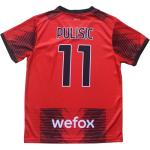 KWFOM Milan Pulisic #11 Home Limited Edition Kids Soccer Jersey Kit with Shorts/Socks Set Youth Sizes (Red/Black, 30)