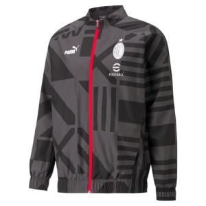 Puma 2022-23 AC Milan Pre-Match Jacket - Puma Black-Asphalt S