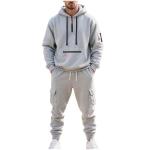 Fleece Lined Men Tracksuit Set 2 Piece Sets - Tactical Hoodies Quarter Zip Pullover & Cargo Joggers Athletic Sweatsuits Thermal Clothes Gym Outfits Winter Fall Fashion 01# Gray 3X-Large