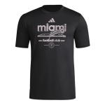 Adidas Mens Inter Miami CF Pre-Game Short Sleeve Soccer T-Shirt,Black/Club Inter De Futbol Miami,X-Large