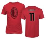 Soccer Star Player Jersey Style Milan #11 Pulisic Unisex T-Shirt (Red, Medium)