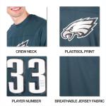 Men's Team Color V-Neck Mesh Stripe T-Shirt