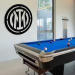 PLTZCRAFT Football Metal Wall Decor, Football Team Logo Sign, Soccer-Inspired Metal Wall Art, Soccer Sports Lovers Gift for Father, Husband, Boyfriend, Man Cave, Boys Room (Inter Milan)
