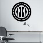 PLTZCRAFT Football Metal Wall Decor, Football Team Logo Sign, Soccer-Inspired Metal Wall Art, Soccer Sports Lovers Gift for Father, Husband, Boyfriend, Man Cave, Boys Room (Inter Milan)