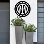 PLTZCRAFT Football Metal Wall Decor, Football Team Logo Sign, Soccer-Inspired Metal Wall Art, Soccer Sports Lovers Gift for Father, Husband, Boyfriend, Man Cave, Boys Room (Inter Milan)