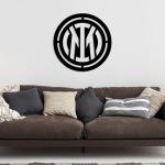 PLTZCRAFT Football Metal Wall Decor, Football Team Logo Sign, Soccer-Inspired Metal Wall Art, Soccer Sports Lovers Gift for Father, Husband, Boyfriend, Man Cave, Boys Room (Inter Milan)