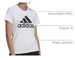adidas Womens Essentials Logo Tee White/Black Large
