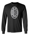 GamesDur Soccer Star Player Jersey Style Milan #11 Pulisic Long Sleeve T-Shirt (Black, Small)