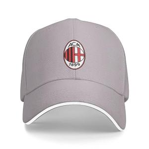A.C Milan Sandwich Cap Unisex Classic Baseball Capunisex Adjustable Casquette Dad Hat Gray