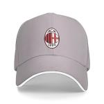 A.C Milan Sandwich Cap Unisex Classic Baseball Capunisex Adjustable Casquette Dad Hat Gray