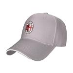 A.C Milan Sandwich Cap Unisex Classic Baseball Capunisex Adjustable Casquette Dad Hat Gray