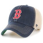 '47 MLB Trawler Mesh Clean Up Adjustable Hat, Adult One Size Fits All (Boston Red Sox)