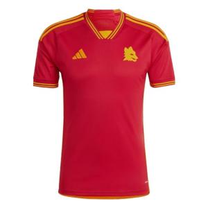 adidas Men's Soccer Roma 23/24 Home Jersey - Minimalist Design, AEROREADY Moisture-Wicking, Recycled Materials (as1, Alpha, m, Regular, Regular) Red