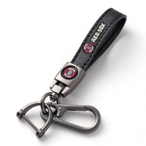 Red Sox Car Keychain Keyring for Boston Red Sox Baseball Fans,Boston Red Sox Car Accessories Women/Men's Keychains for Cars,Leather Key Ring Lanyard Car Key Fob Holder,Car Key Fob Keyring Replacement