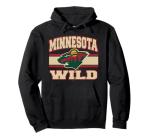 Minnesota Wild Stripe Black Officially Licensed Pullover Hoodie
