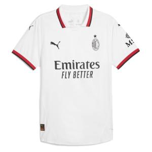 PUMA Mens Ac Milan Away Collared Short Sleeve Jersey Soccer Cleats - White - Size L