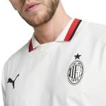 PUMA Mens Ac Milan Away Collared Short Sleeve Jersey Soccer Cleats - White - Size L