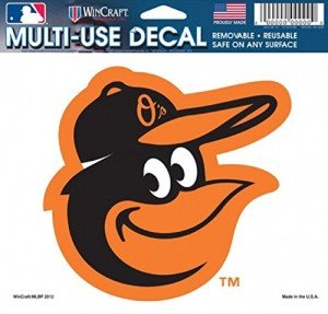 Wincraft MLB Baltimore Orioles 14405012 Multi-Use Colored Decal, 5" x 6"