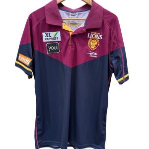 AFL classic Australian Rules Football Brisbane Lions NWT red Polo shirt Large