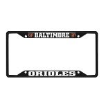 Fan Mats 31298: Baltimore Orioles Metal License Plate Frame Black Finish