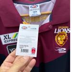 AFL classic Australian Rules Football Brisbane Lions NWT red Polo shirt Large