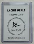 Lachie Neale Limited Artist Signed "Brisbane Lions AFL" Trading Card 1/10