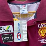AFL classic Australian Rules Football Brisbane Lions NWT red Polo shirt Large