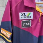 AFL classic Australian Rules Football Brisbane Lions NWT red Polo shirt Large