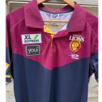 AFL classic Australian Rules Football Brisbane Lions NWT red Polo shirt Large