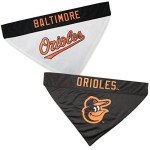 Pets First ORL-3217-L-XL MLB Baltimore Orioles Reversible Pet Bandana, Large/X-Large, MLB Team Color