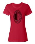 Soccer Star Player Jersey Style Milan #11 Pulisic Ladies' Crewneck T-Shirt (Red, Large)