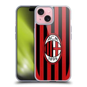 Head Case Designs Officially Licensed AC Milan Home 2024/25 Crest Kit Soft Gel Case Compatible with Apple iPhone 15