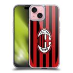 Head Case Designs Officially Licensed AC Milan Home 2024/25 Crest Kit Soft Gel Case Compatible with Apple iPhone 15