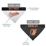 Pets First ORL-3217-L-XL MLB Baltimore Orioles Reversible Pet Bandana, Large/X-Large, MLB Team Color