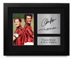 HWC Trading Franco Baresi & Paolo Maldini AC Milan Framed Gifts Printed Signed Autograph Picture for Fans and Supporters - US Letter Size