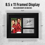 HWC Trading Franco Baresi & Paolo Maldini AC Milan Framed Gifts Printed Signed Autograph Picture for Fans and Supporters - US Letter Size